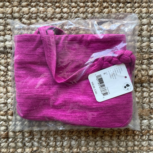 NEW Free People Wrapped Up Heathered Bra In Berry Pink - Picture 7 of 12